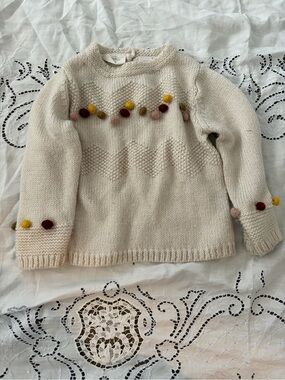 Toddler Pom Pom Zara Knit Sweater
